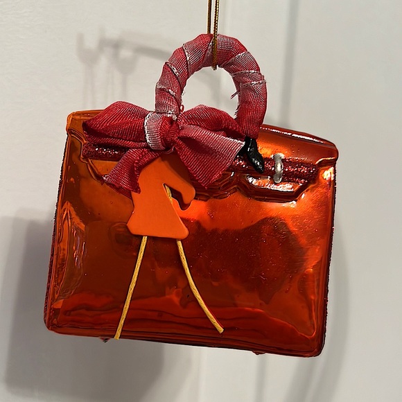 Cody Foster Luxury Designer Handbag Ornament In Brown & Orange - NWT - Picture 3 of 3